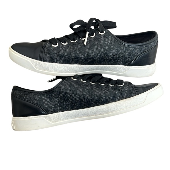 Michael Kors Sneakers Woman’s Size 6.5 Black Logo Lace Up Designer Casual - Picture 7 of 9